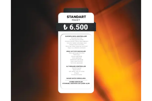 4x2 Binek Araçlar - Hafif Ticari - Standart Paket